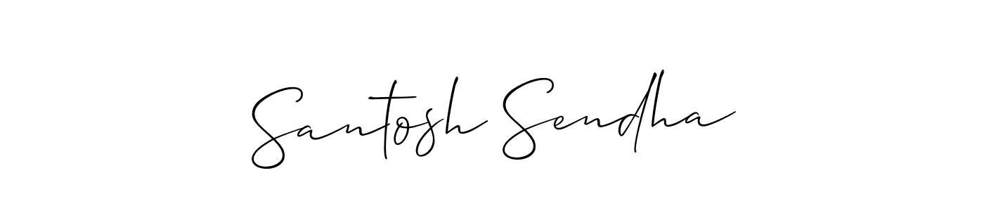 Best and Professional Signature Style for Santosh Sendha. Allison_Script Best Signature Style Collection. Santosh Sendha signature style 2 images and pictures png