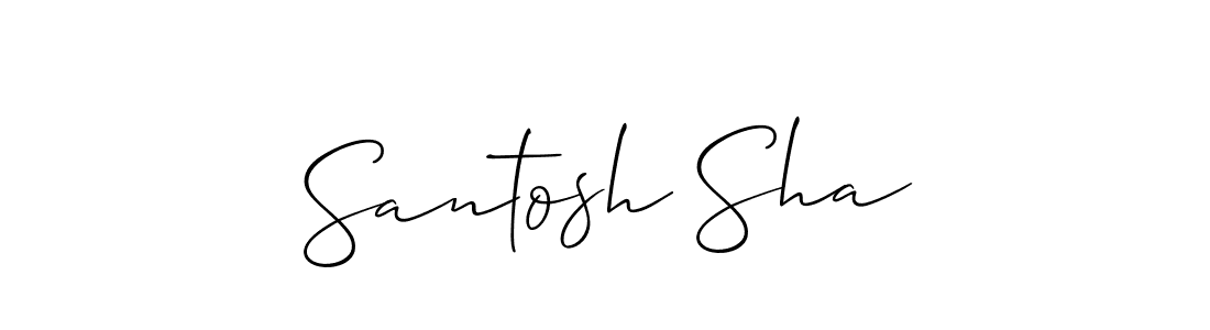 Make a beautiful signature design for name Santosh Sha. Use this online signature maker to create a handwritten signature for free. Santosh Sha signature style 2 images and pictures png