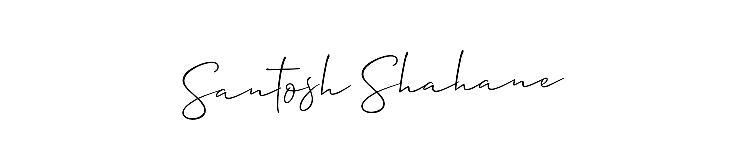 Create a beautiful signature design for name Santosh Shahane. With this signature (Allison_Script) fonts, you can make a handwritten signature for free. Santosh Shahane signature style 2 images and pictures png