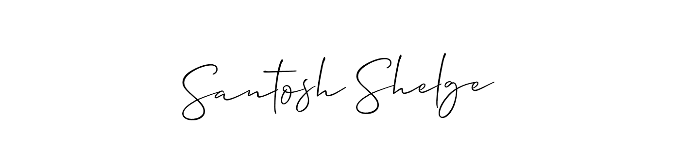 How to make Santosh Shelge name signature. Use Allison_Script style for creating short signs online. This is the latest handwritten sign. Santosh Shelge signature style 2 images and pictures png