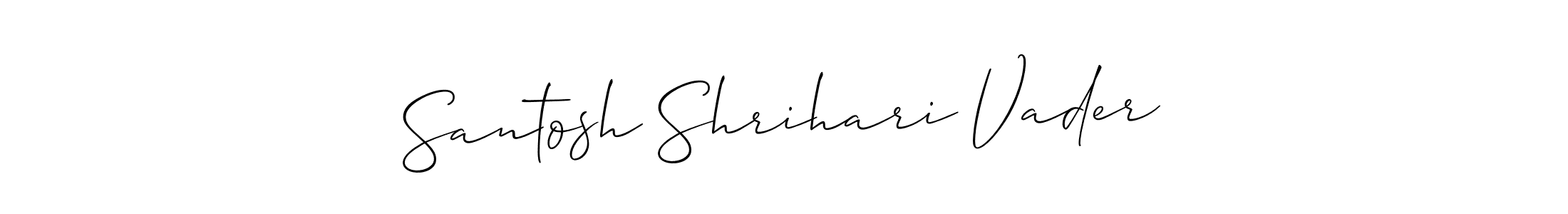 Similarly Allison_Script is the best handwritten signature design. Signature creator online .You can use it as an online autograph creator for name Santosh Shrihari Vader. Santosh Shrihari Vader signature style 2 images and pictures png
