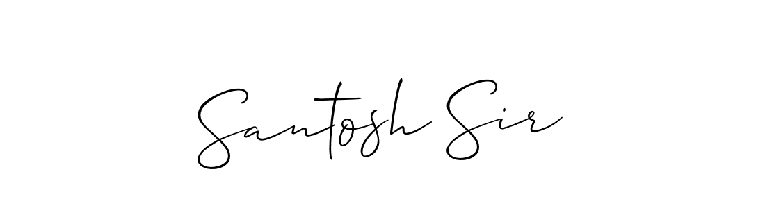 Make a beautiful signature design for name Santosh Sir. With this signature (Allison_Script) style, you can create a handwritten signature for free. Santosh Sir signature style 2 images and pictures png