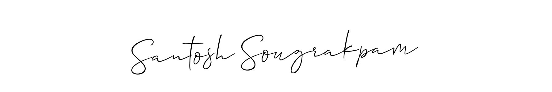 How to Draw Santosh Sougrakpam signature style? Allison_Script is a latest design signature styles for name Santosh Sougrakpam. Santosh Sougrakpam signature style 2 images and pictures png