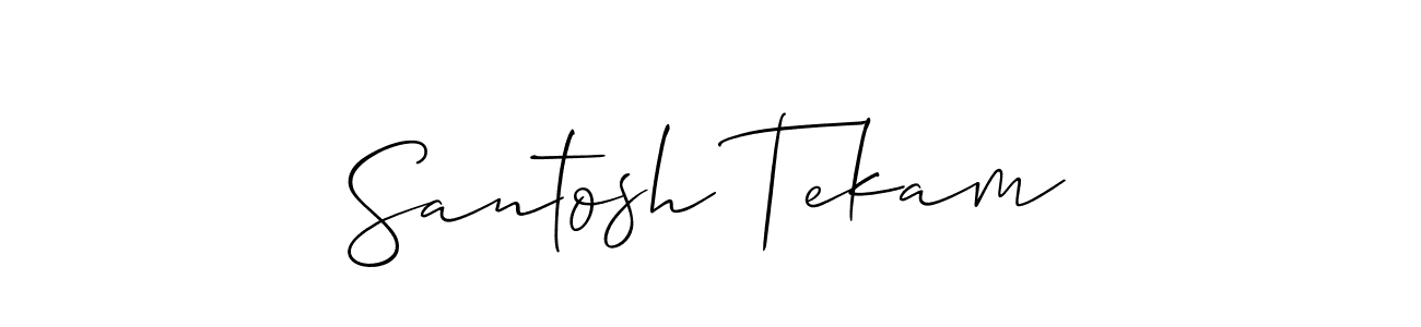 Make a beautiful signature design for name Santosh Tekam. With this signature (Allison_Script) style, you can create a handwritten signature for free. Santosh Tekam signature style 2 images and pictures png