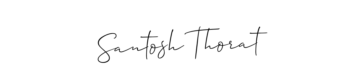 Make a beautiful signature design for name Santosh Thorat. With this signature (Allison_Script) style, you can create a handwritten signature for free. Santosh Thorat signature style 2 images and pictures png