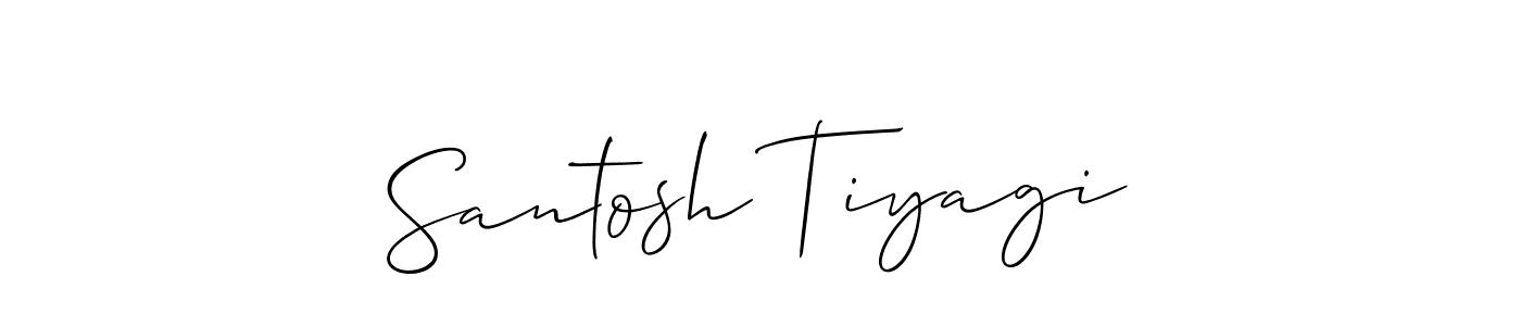 This is the best signature style for the Santosh Tiyagi name. Also you like these signature font (Allison_Script). Mix name signature. Santosh Tiyagi signature style 2 images and pictures png