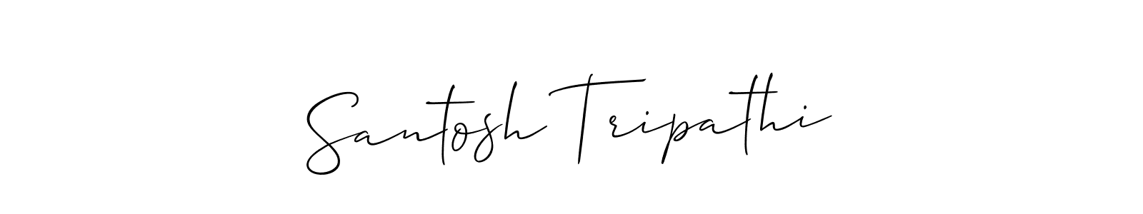 How to make Santosh Tripathi name signature. Use Allison_Script style for creating short signs online. This is the latest handwritten sign. Santosh Tripathi signature style 2 images and pictures png