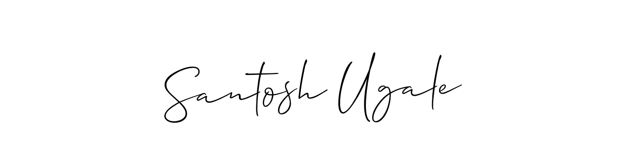 How to Draw Santosh Ugale signature style? Allison_Script is a latest design signature styles for name Santosh Ugale. Santosh Ugale signature style 2 images and pictures png