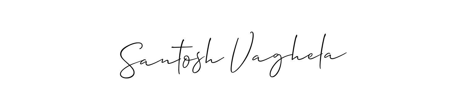Santosh Vaghela stylish signature style. Best Handwritten Sign (Allison_Script) for my name. Handwritten Signature Collection Ideas for my name Santosh Vaghela. Santosh Vaghela signature style 2 images and pictures png