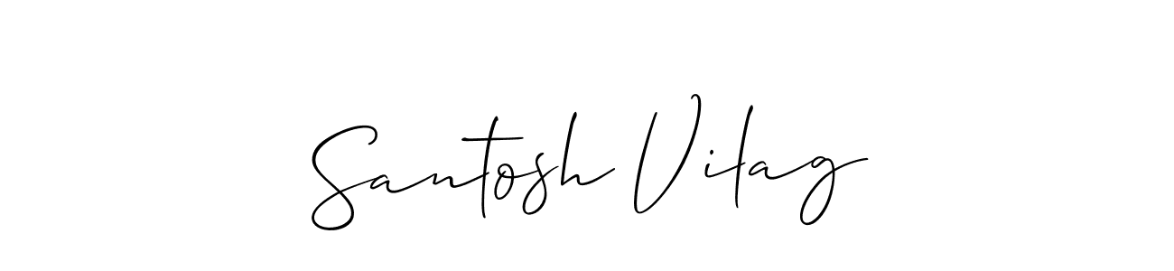 Make a beautiful signature design for name Santosh Vilag. Use this online signature maker to create a handwritten signature for free. Santosh Vilag signature style 2 images and pictures png