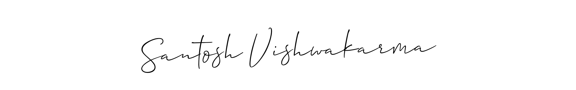 Use a signature maker to create a handwritten signature online. With this signature software, you can design (Allison_Script) your own signature for name Santosh Vishwakarma. Santosh Vishwakarma signature style 2 images and pictures png
