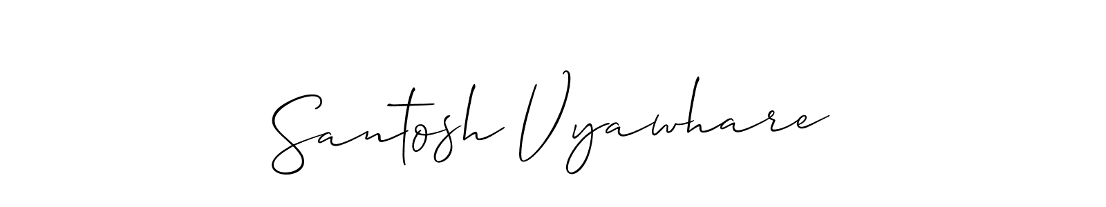 Similarly Allison_Script is the best handwritten signature design. Signature creator online .You can use it as an online autograph creator for name Santosh Vyawhare. Santosh Vyawhare signature style 2 images and pictures png