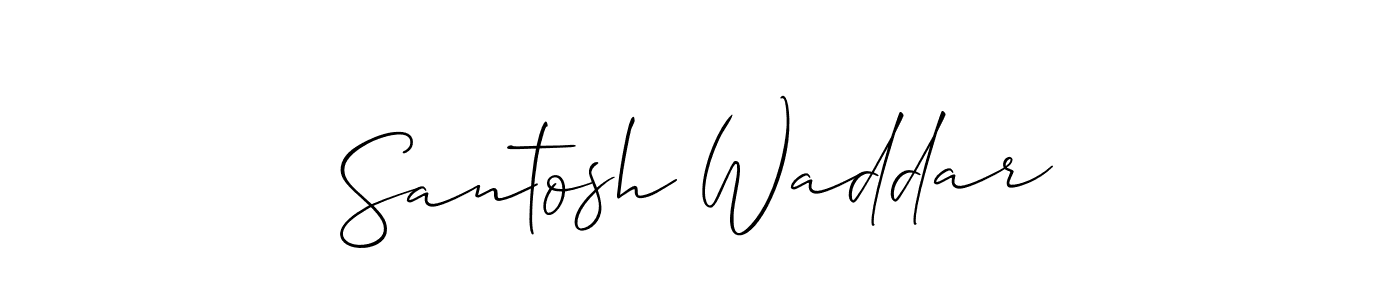 Design your own signature with our free online signature maker. With this signature software, you can create a handwritten (Allison_Script) signature for name Santosh Waddar. Santosh Waddar signature style 2 images and pictures png