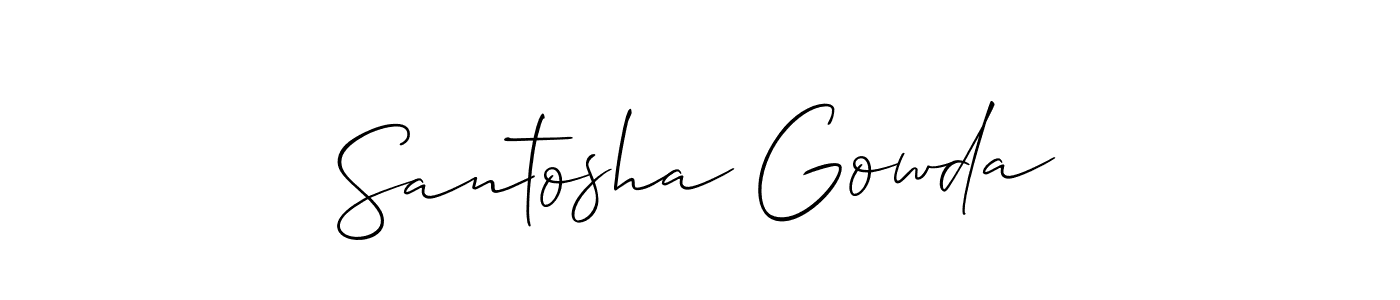 Use a signature maker to create a handwritten signature online. With this signature software, you can design (Allison_Script) your own signature for name Santosha Gowda. Santosha Gowda signature style 2 images and pictures png