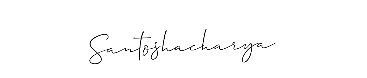 Santoshacharya stylish signature style. Best Handwritten Sign (Allison_Script) for my name. Handwritten Signature Collection Ideas for my name Santoshacharya. Santoshacharya signature style 2 images and pictures png