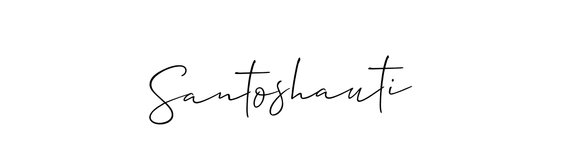 The best way (Allison_Script) to make a short signature is to pick only two or three words in your name. The name Santoshauti include a total of six letters. For converting this name. Santoshauti signature style 2 images and pictures png