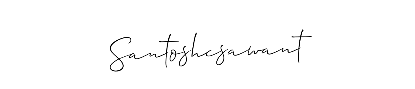Use a signature maker to create a handwritten signature online. With this signature software, you can design (Allison_Script) your own signature for name Santoshcsawant. Santoshcsawant signature style 2 images and pictures png