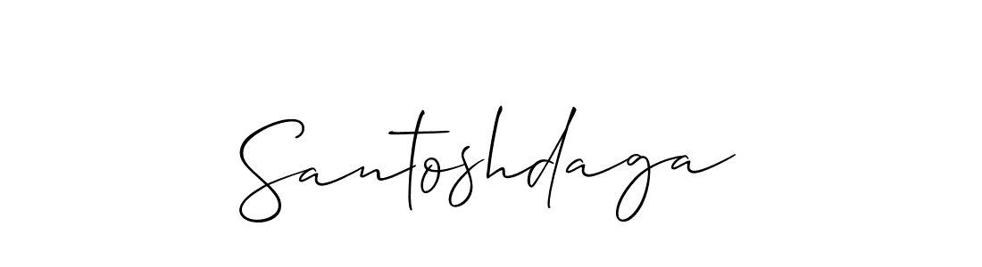 Allison_Script is a professional signature style that is perfect for those who want to add a touch of class to their signature. It is also a great choice for those who want to make their signature more unique. Get Santoshdaga name to fancy signature for free. Santoshdaga signature style 2 images and pictures png