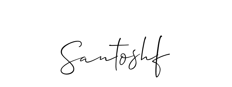 Design your own signature with our free online signature maker. With this signature software, you can create a handwritten (Allison_Script) signature for name Santoshf. Santoshf signature style 2 images and pictures png