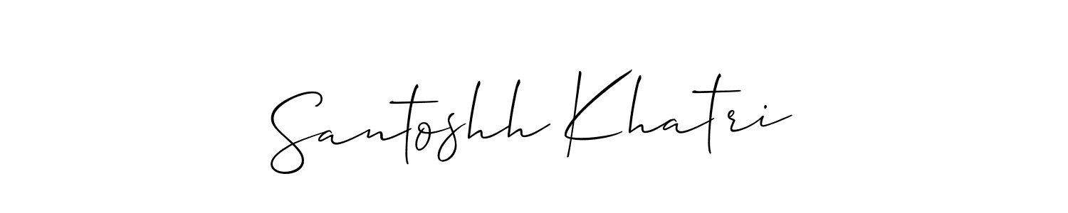 Use a signature maker to create a handwritten signature online. With this signature software, you can design (Allison_Script) your own signature for name Santoshh Khatri. Santoshh Khatri signature style 2 images and pictures png