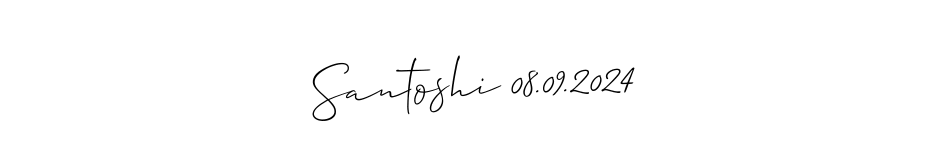 Create a beautiful signature design for name Santoshi 08.09.2024. With this signature (Allison_Script) fonts, you can make a handwritten signature for free. Santoshi 08.09.2024 signature style 2 images and pictures png