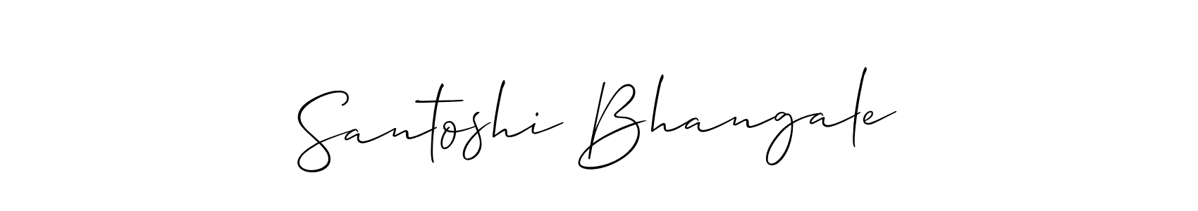 The best way (Allison_Script) to make a short signature is to pick only two or three words in your name. The name Santoshi Bhangale include a total of six letters. For converting this name. Santoshi Bhangale signature style 2 images and pictures png