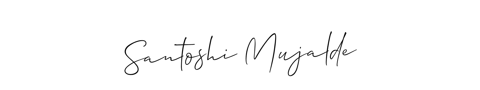 Santoshi Mujalde stylish signature style. Best Handwritten Sign (Allison_Script) for my name. Handwritten Signature Collection Ideas for my name Santoshi Mujalde. Santoshi Mujalde signature style 2 images and pictures png
