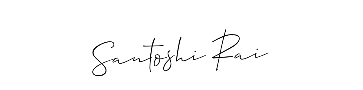 Similarly Allison_Script is the best handwritten signature design. Signature creator online .You can use it as an online autograph creator for name Santoshi Rai. Santoshi Rai signature style 2 images and pictures png