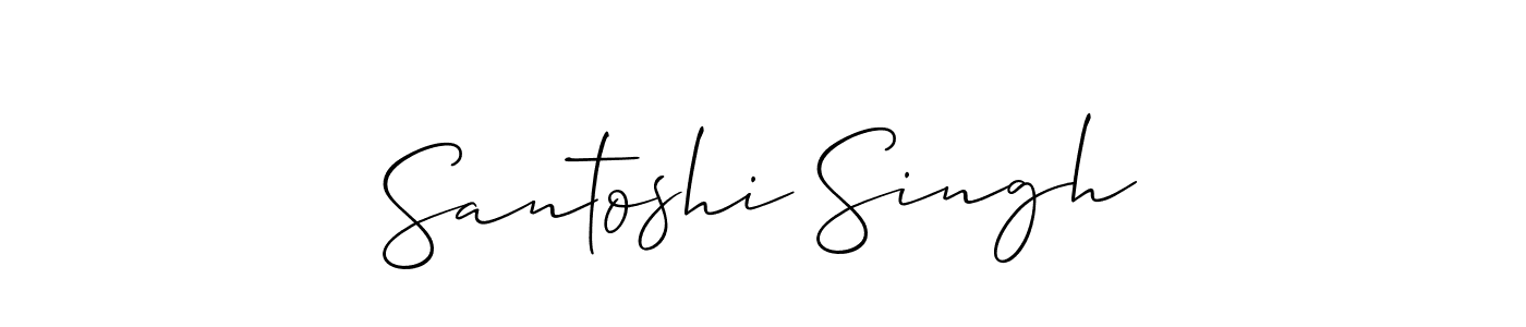 if you are searching for the best signature style for your name Santoshi Singh. so please give up your signature search. here we have designed multiple signature styles  using Allison_Script. Santoshi Singh signature style 2 images and pictures png