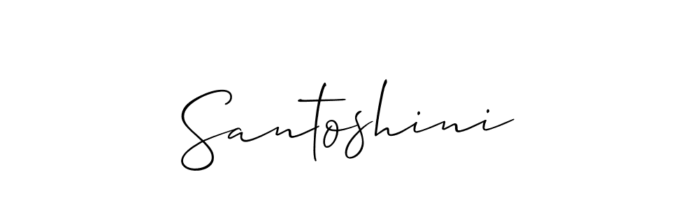 How to make Santoshini name signature. Use Allison_Script style for creating short signs online. This is the latest handwritten sign. Santoshini signature style 2 images and pictures png