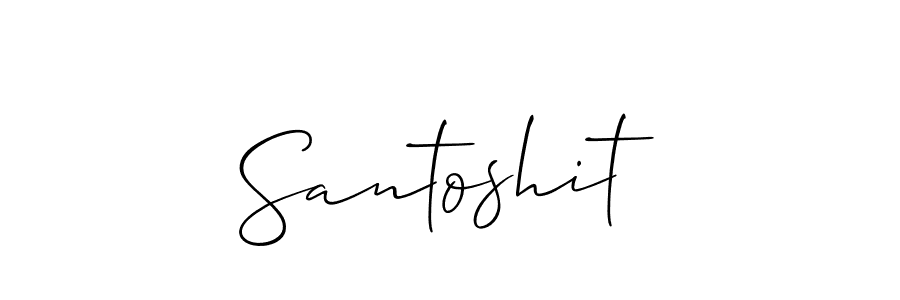 if you are searching for the best signature style for your name Santoshit. so please give up your signature search. here we have designed multiple signature styles  using Allison_Script. Santoshit signature style 2 images and pictures png