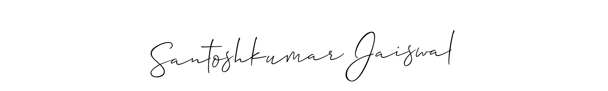 Create a beautiful signature design for name Santoshkumar Jaiswal. With this signature (Allison_Script) fonts, you can make a handwritten signature for free. Santoshkumar Jaiswal signature style 2 images and pictures png