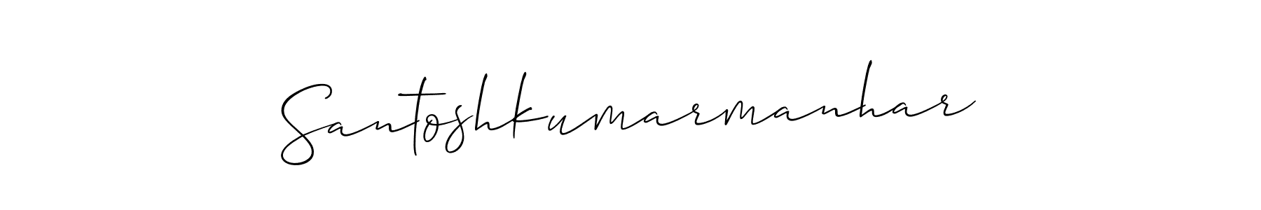 Use a signature maker to create a handwritten signature online. With this signature software, you can design (Allison_Script) your own signature for name Santoshkumarmanhar. Santoshkumarmanhar signature style 2 images and pictures png