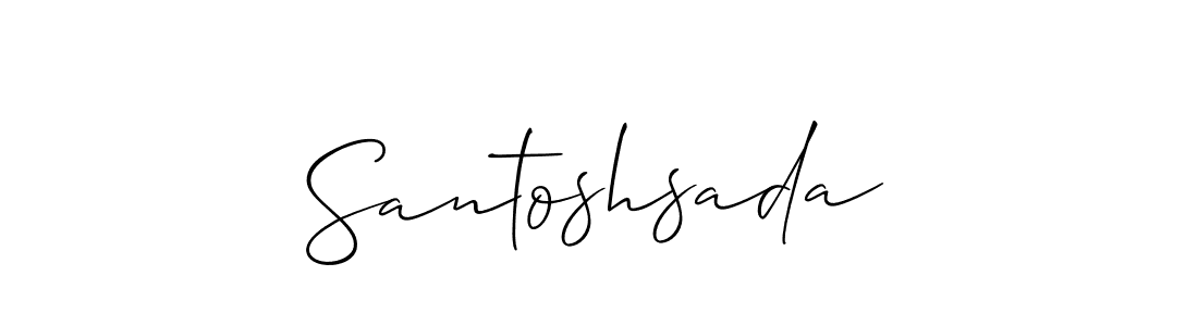 Make a beautiful signature design for name Santoshsada. With this signature (Allison_Script) style, you can create a handwritten signature for free. Santoshsada signature style 2 images and pictures png