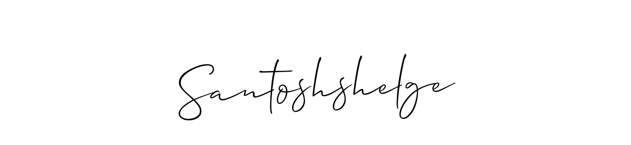 Design your own signature with our free online signature maker. With this signature software, you can create a handwritten (Allison_Script) signature for name Santoshshelge. Santoshshelge signature style 2 images and pictures png