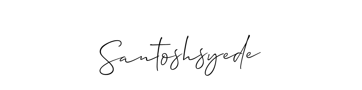 Santoshsyede stylish signature style. Best Handwritten Sign (Allison_Script) for my name. Handwritten Signature Collection Ideas for my name Santoshsyede. Santoshsyede signature style 2 images and pictures png