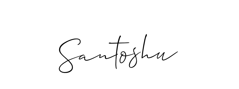 Also we have Santoshu name is the best signature style. Create professional handwritten signature collection using Allison_Script autograph style. Santoshu signature style 2 images and pictures png