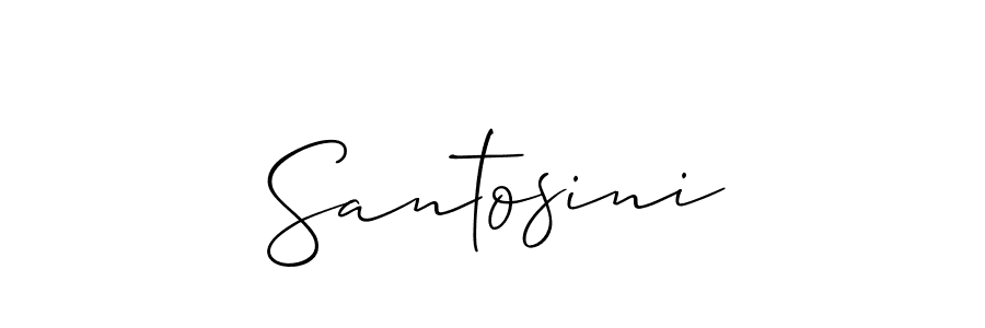 Make a beautiful signature design for name Santosini. With this signature (Allison_Script) style, you can create a handwritten signature for free. Santosini signature style 2 images and pictures png