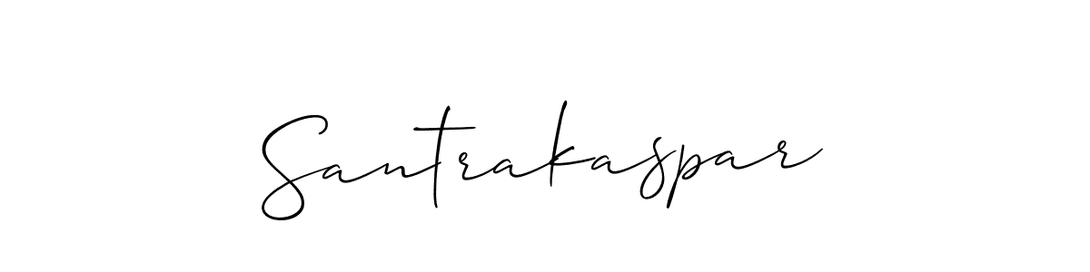Also You can easily find your signature by using the search form. We will create Santrakaspar name handwritten signature images for you free of cost using Allison_Script sign style. Santrakaspar signature style 2 images and pictures png