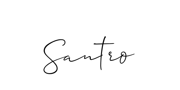 if you are searching for the best signature style for your name Santro. so please give up your signature search. here we have designed multiple signature styles  using Allison_Script. Santro signature style 2 images and pictures png