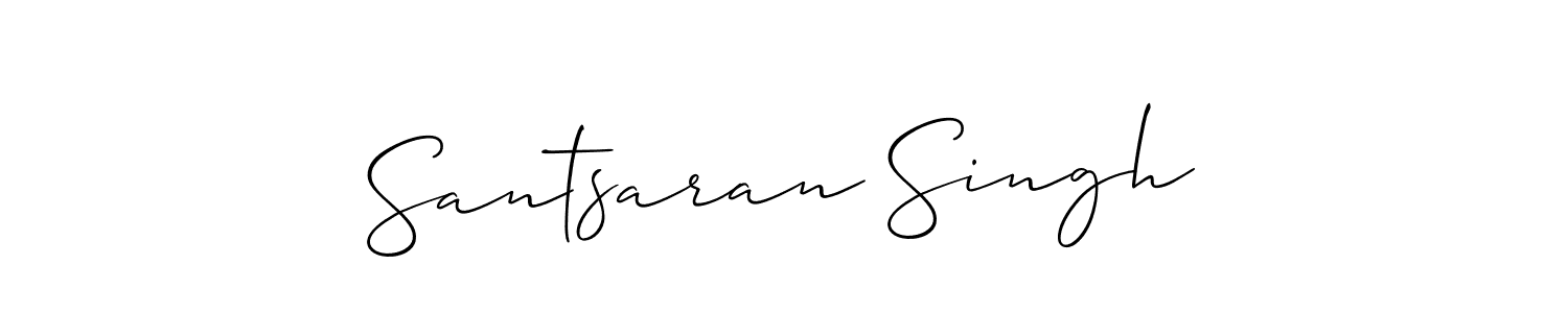 How to make Santsaran Singh signature? Allison_Script is a professional autograph style. Create handwritten signature for Santsaran Singh name. Santsaran Singh signature style 2 images and pictures png