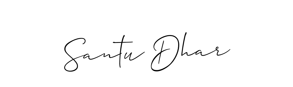 Once you've used our free online signature maker to create your best signature Allison_Script style, it's time to enjoy all of the benefits that Santu Dhar name signing documents. Santu Dhar signature style 2 images and pictures png