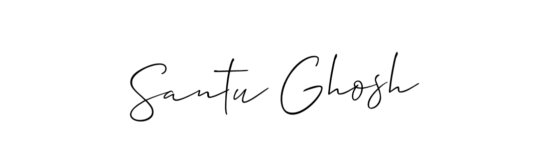 The best way (Allison_Script) to make a short signature is to pick only two or three words in your name. The name Santu Ghosh include a total of six letters. For converting this name. Santu Ghosh signature style 2 images and pictures png