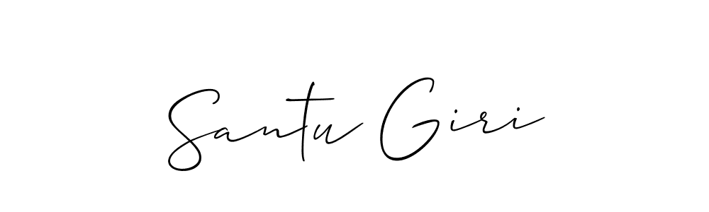 Design your own signature with our free online signature maker. With this signature software, you can create a handwritten (Allison_Script) signature for name Santu Giri. Santu Giri signature style 2 images and pictures png