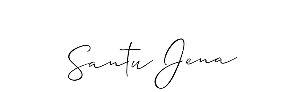 Design your own signature with our free online signature maker. With this signature software, you can create a handwritten (Allison_Script) signature for name Santu Jena. Santu Jena signature style 2 images and pictures png