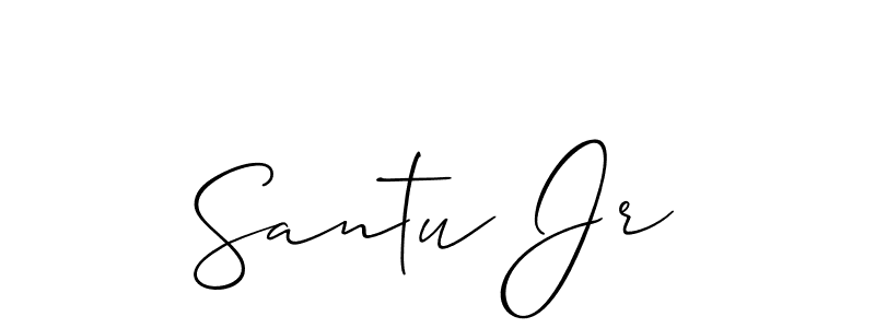 How to Draw Santu Jr signature style? Allison_Script is a latest design signature styles for name Santu Jr. Santu Jr signature style 2 images and pictures png