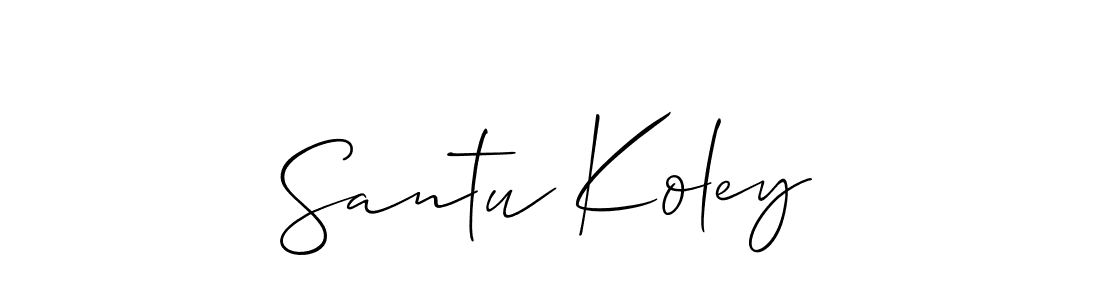 Santu Koley stylish signature style. Best Handwritten Sign (Allison_Script) for my name. Handwritten Signature Collection Ideas for my name Santu Koley. Santu Koley signature style 2 images and pictures png