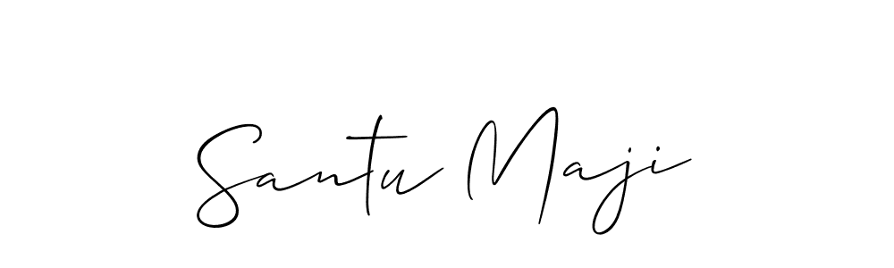 How to make Santu Maji signature? Allison_Script is a professional autograph style. Create handwritten signature for Santu Maji name. Santu Maji signature style 2 images and pictures png