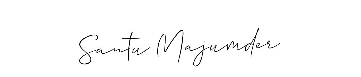 if you are searching for the best signature style for your name Santu Majumder. so please give up your signature search. here we have designed multiple signature styles  using Allison_Script. Santu Majumder signature style 2 images and pictures png