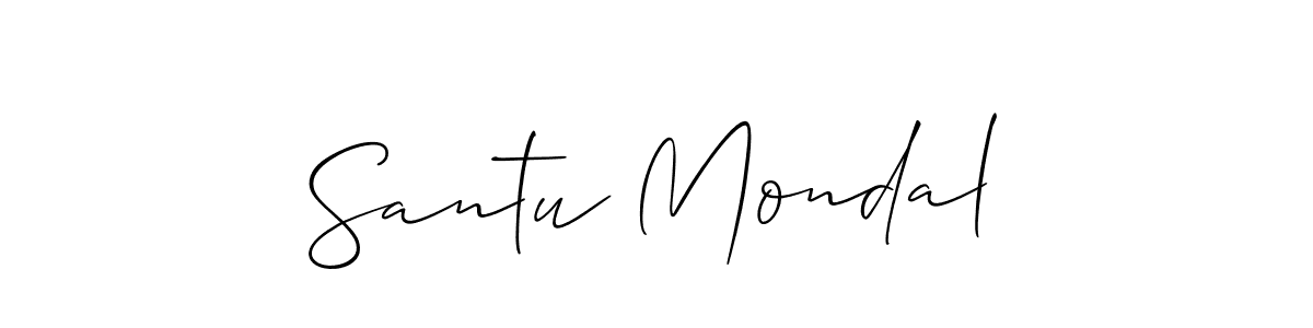 Also You can easily find your signature by using the search form. We will create Santu Mondal name handwritten signature images for you free of cost using Allison_Script sign style. Santu Mondal signature style 2 images and pictures png